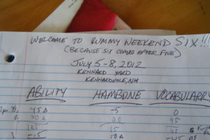 Rummy Weekend 6 Scoresheet
