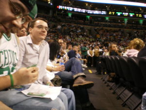 Courtside Rummy Nigh at the Celtics Game