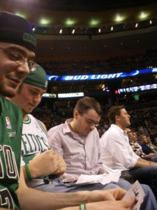 Courtside Rummy Nigh at the Celtics Game